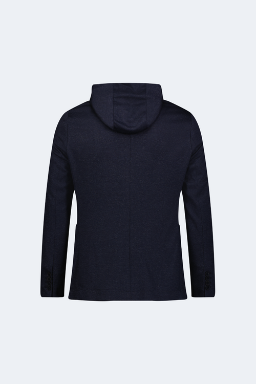 Navy Knit Hooded Button Sportcoat – Luchiano Visconti Online