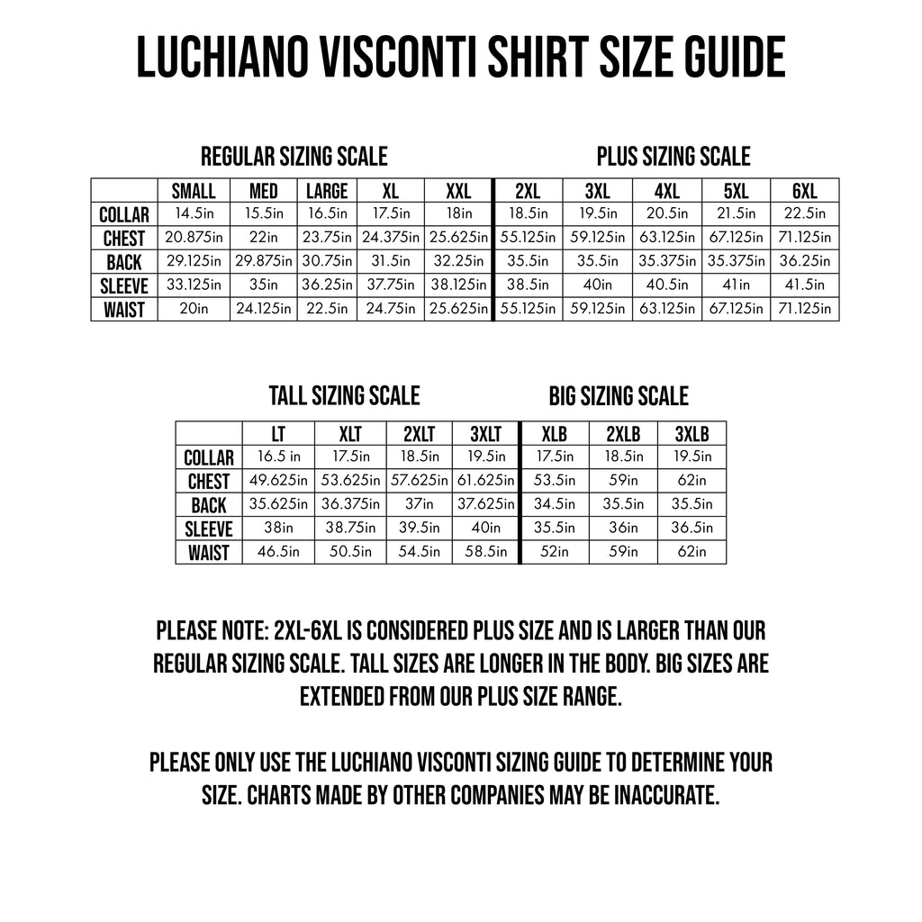 Size Guide – Luchiano Visconti Online