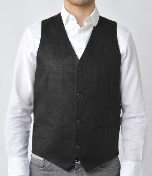 Mens Waistcoat Black Paisley Silk Business Formal Vest Suit Tuxedo Gilet  Jacket | eBay