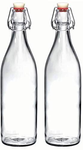 Bormioli Rocco Giara 33.75oz (1L) Swing Top Glass Bottles | Multiple Colors  Available