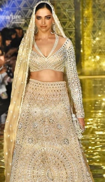 Cream Lehenga Choli 