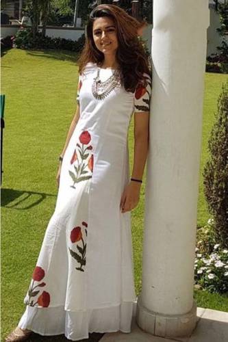 silk base kurti design