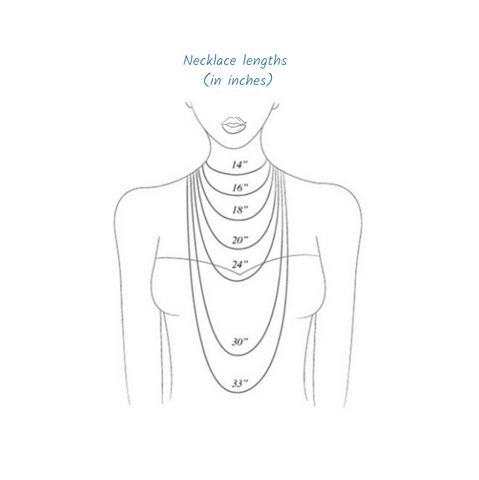 Necklace length size chart