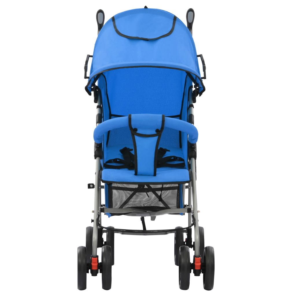blaas gat Prestatie wees gegroet vidaXL Kinderwagen/buggy 2-in-1 inklapbaar staal blauw – Jalmark