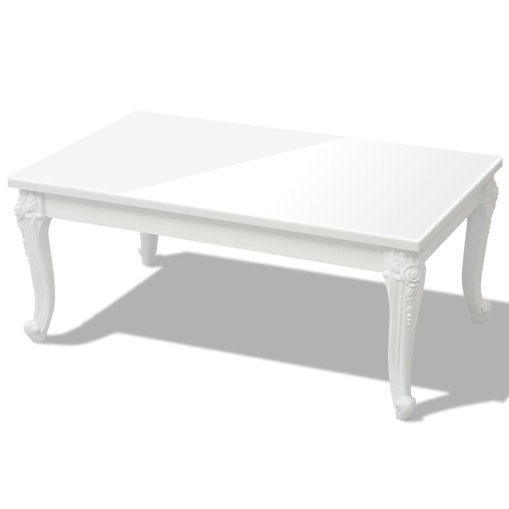vidaXL Salontafel 100 60 x cm hoogglans wit – Jalmark