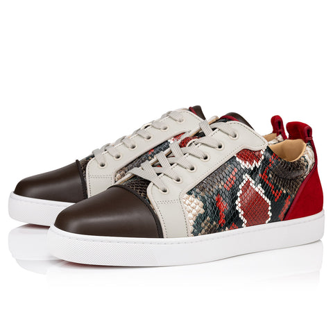 Christian Louboutin Louis Junior Sneakers aus Leinen in Natur für