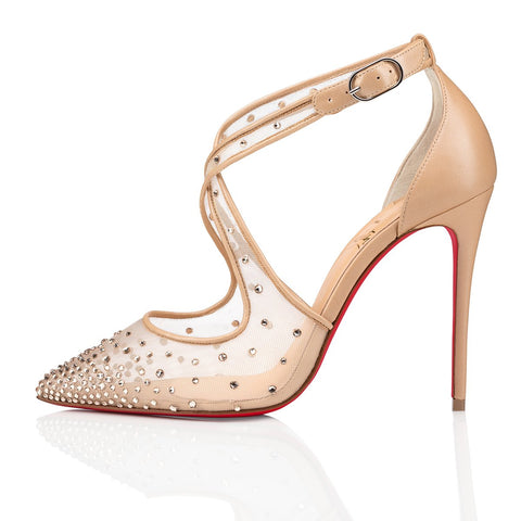Rosalie Strass 100 mm Silver Shoes - Christian Louboutin