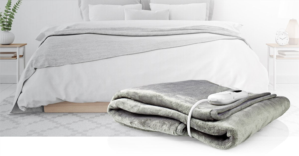 Blanket Electric, Blanket elétrico de 150 x 80cm - Cinza branco | Bronnedis ©, cobertores, travesseiro elétrico, cobertor elétrico Bronmart, cobertor de qualidade, manta térmica elétrica, bronmart, é, fr, nl, be, it, i, co.uk
