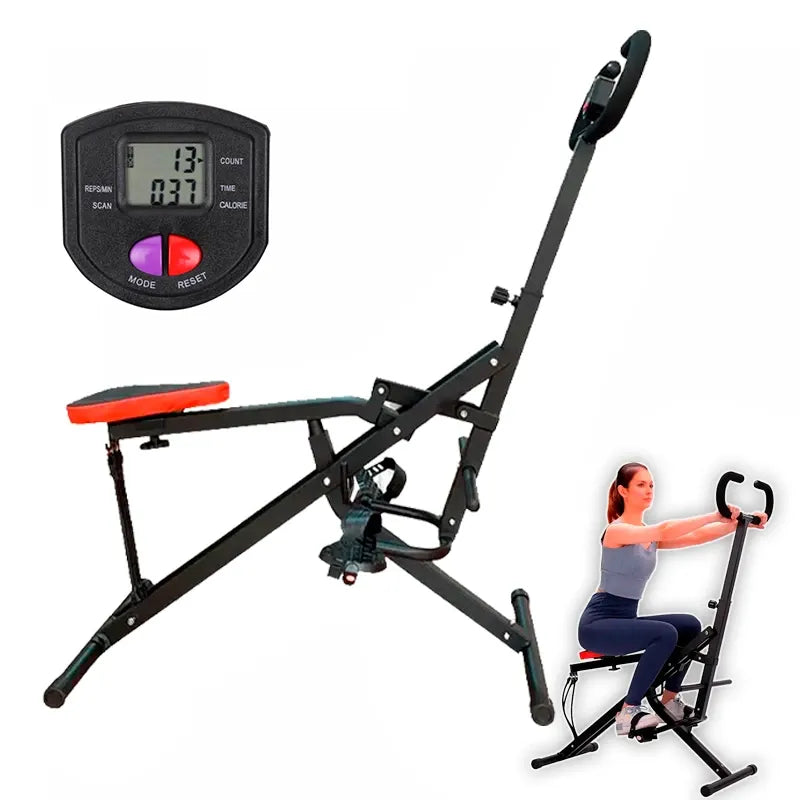 Ab Booster Plus, Máquina de fitness para todo el cuerpo Con Monitor Digital, Color Negro | BronFit©,Máquina de fitness todo en uno, Obtén un entrenamiento completo con solo una máquina, Fortalece la espalda, glúteos, abdominales, piernas y brazos, Quema calorías y remodela tu figura en tiempo récord, Ordenador multifunción para entrenamientos personalizados, Entrenamiento fácil y efectivo