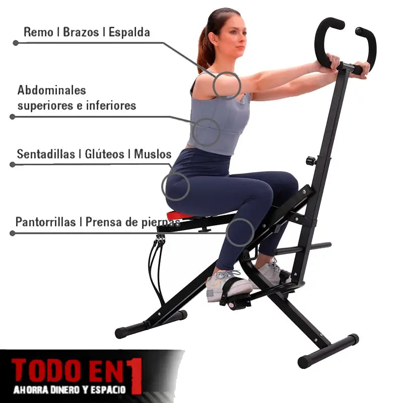 AB Booster Plus, Fitnessmaschine für den gesamten Körper mit digitalem Monitor, schwarze Farbe | Bronfit ©