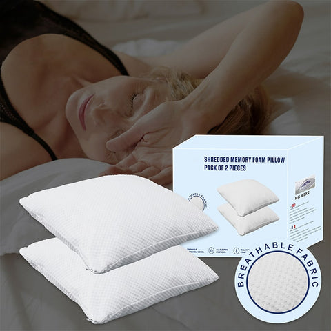 Almohadas de espuma viscoelástica triturada