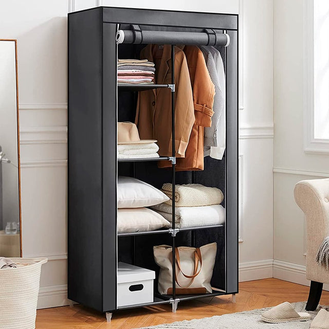 Vêtements Closet de tissu, armoire pliante - petites armoires noires, tissu, qualité, armoires en tissu moyen, grandes armoires en tissu, armoires en tissu solides, armoires en tissu bon prix, armoires en tissu, armoire pliante, pro, armoire en tissu pliant - Grand, Bronmart, IS est , fr, nl, be, it, co.uk