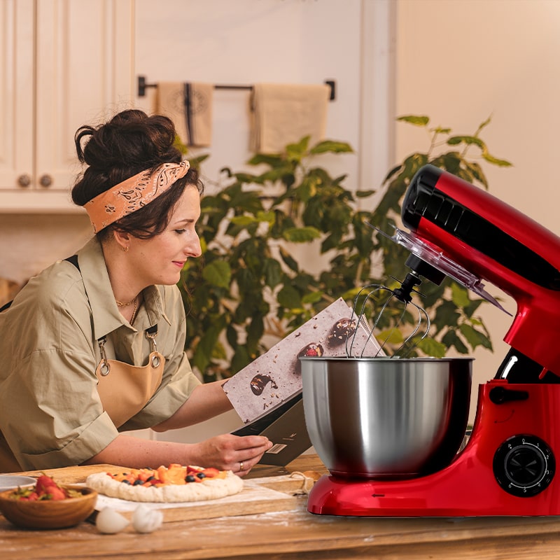 Kneden staan ​​met een multifunctioneel hoofdeinde 4 in 1 rood | Bronkitchen ©, how is the kneading blender, what is the kneading blender, amasser blender, aluminum amasser blender, amasser blender bronmart, powerful kneading blender, blender, amasser blender opinions, appliances, health It is, fr, nl, be, it, van, Co.uk