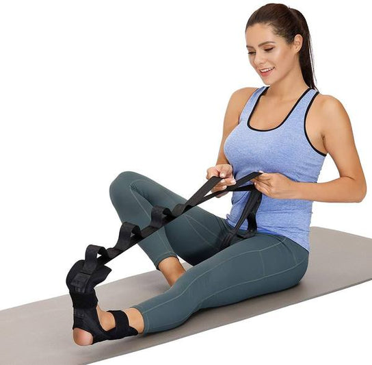 Esta é uma excelente maneira de esticar os músculos porque pode esticar por alguns momentos e depois relaxar a perna.