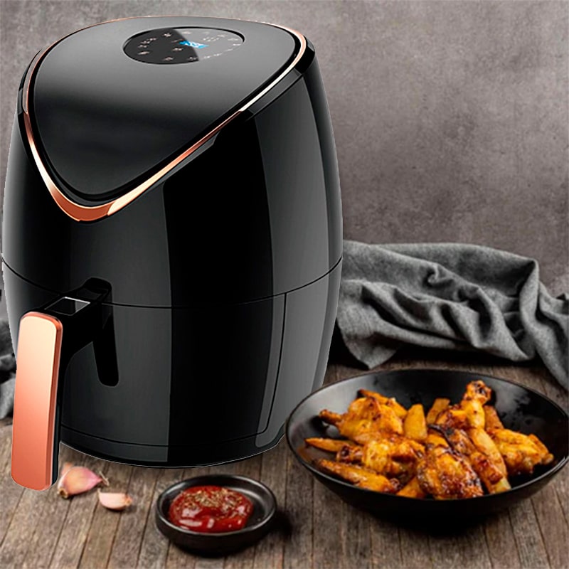 Luchtfriteuse zonder olie, luchtfriteuse zonder olie, familie Airfryer 5.5L van 1400 W met LED -aanraakscherm | Bronkitchen ©, friteuse, apparaten, gezond voedsel, gezond voedsel, Bronmart, is, fr, nl, be, it, co.uk