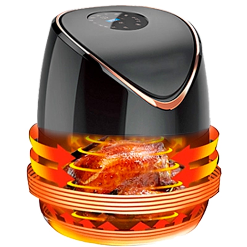 Luchtfriteuse zonder olie, luchtfriteuse zonder olie, familie Airfryer 5.5L van 1400 W met LED -aanraakscherm | Bronkitchen ©, friteuse, apparaten, gezond voedsel, gezond voedsel, Bronmart, is, fr, nl, be, it, co.uk