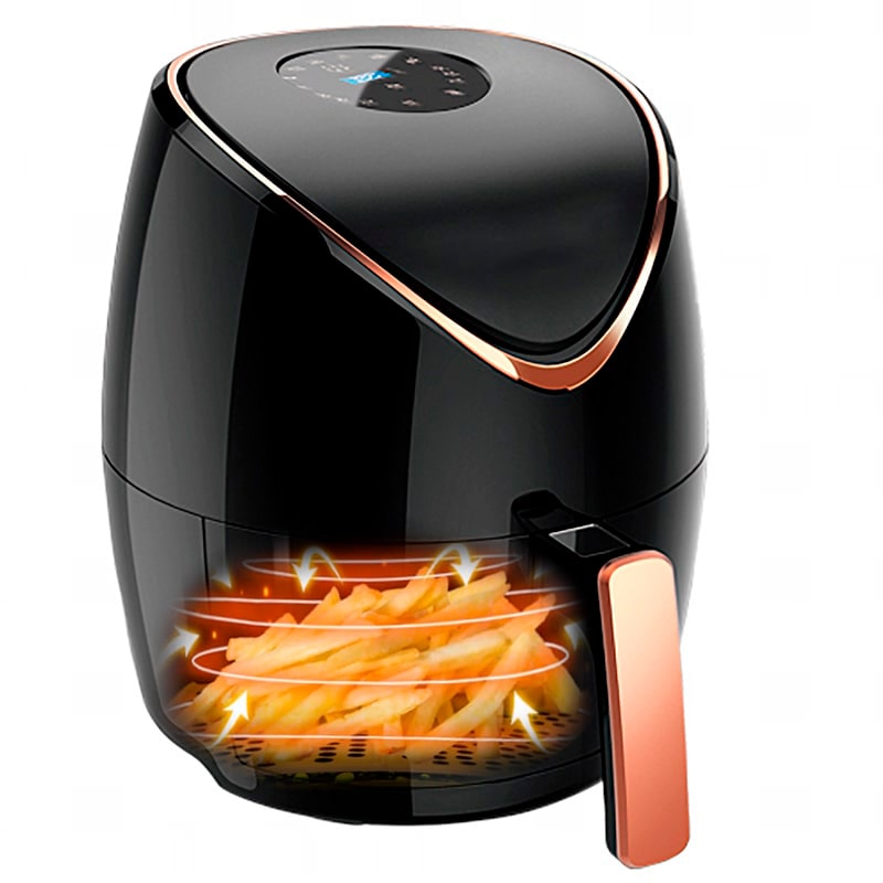 Luchtfriteuse zonder olie, luchtfriteuse zonder olie, familie Airfryer 5.5L van 1400 W met LED -aanraakscherm | Bronkitchen ©, friteuse, apparaten, gezond voedsel, gezond voedsel, Bronmart, is, fr, nl, be, it, co.uk