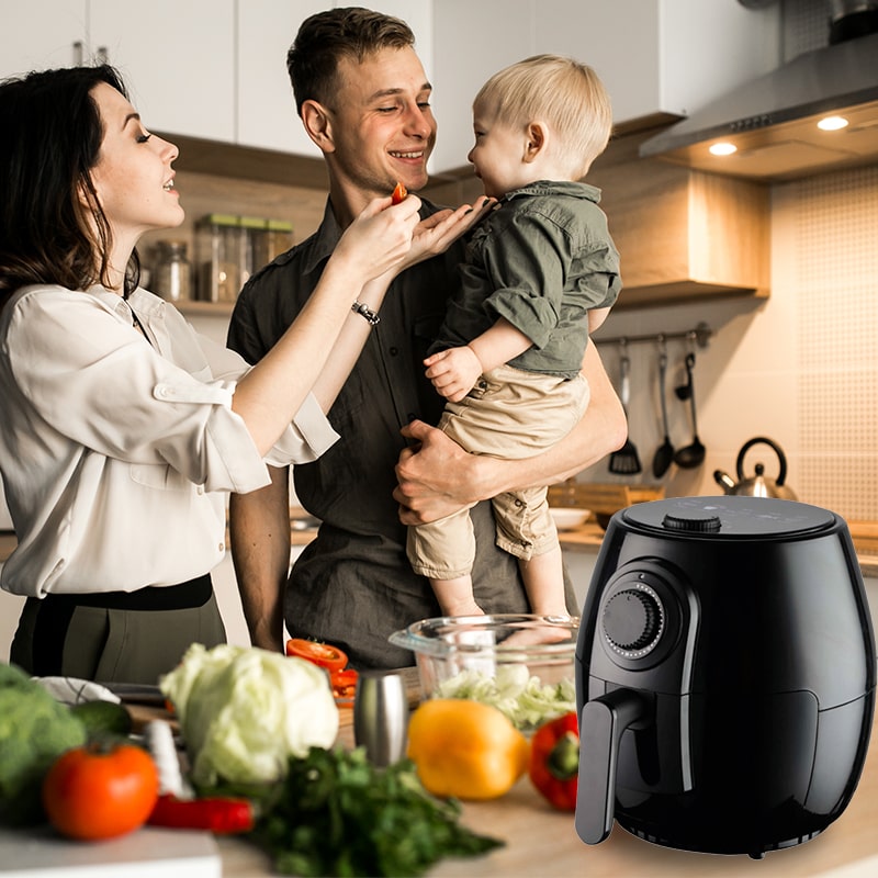 Freidora de aire sin aceite, AirFryer tamaño familiar 4L de 1400W,comer sano,airfryer,freidora sin aceite,Freidora de aire 4 letros | BronKitchen©freidora de aire,freidora,electrodomésticos,comida sana,comida saludable,bronmart,es,fr,nl,be,it,de,co.uk