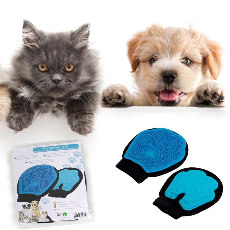 Double face glove for the care of pet fur - 1 unit | Bronpets ©, pet brushes, dog brush, dog furminator, short hair dog, short hair dog brush, automatic carding brush, brush fork dog dog, brush removes hair, dogsman for dogs, dog brush, hair dog brush Short, Bronmart, is, fr, nl, be, it, of, co.uk