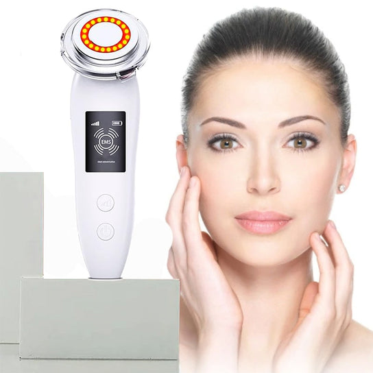 Appareil multifonction réaffirmé pour le visage avec Microgoriente EMS, radiofréquence faciale, traitement facial, nettoyage facial, pelage facial, levage du visage, mésothérapie faciale, nettoyage profond du visage, teint de peau, rajeunissement du visage, faciales, Bronmart.