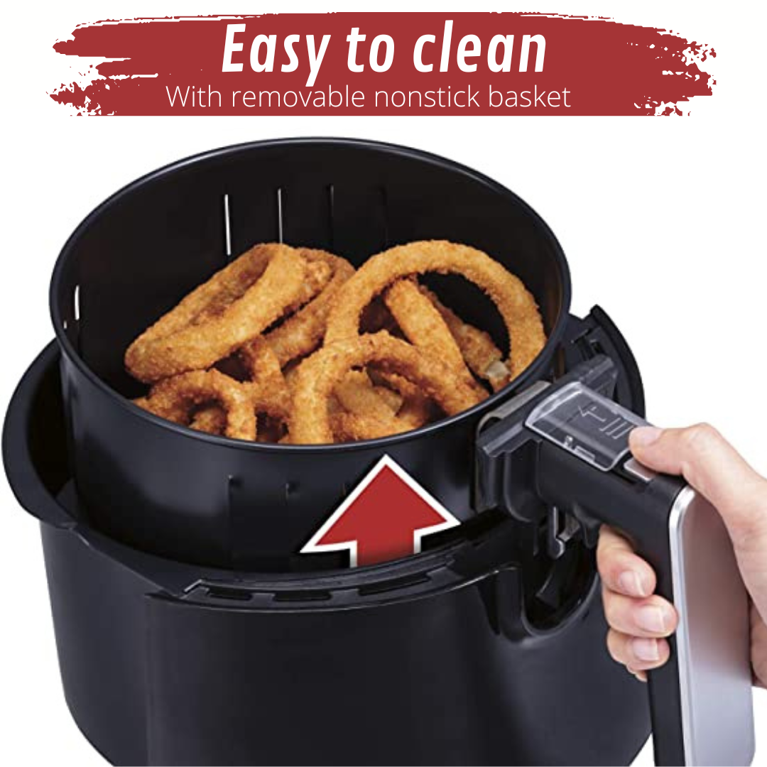 The easy -to -clean hot air fryer