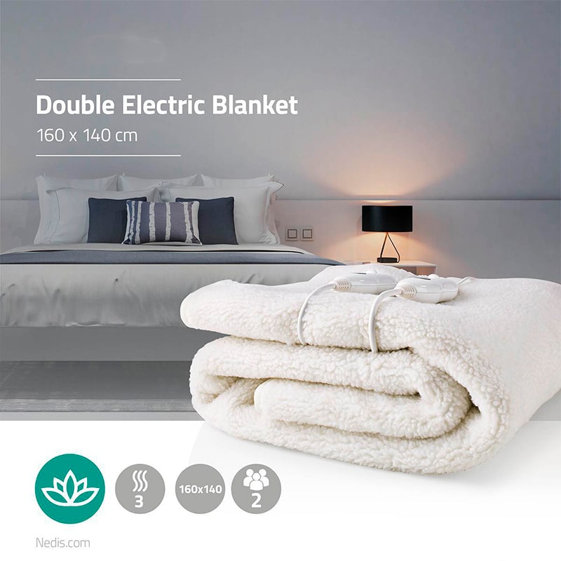 Electric blanket, 160x 140cm electrical blanket - White | Bronnedis ©, Blankets, Electric Pillow, Bronmart Electric Blanket, Quality Blanket, Electric Thermal Manta, Bronmart, is, fr, nl, be, it, it, co.uk