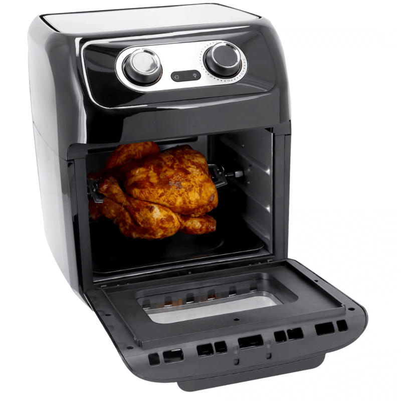 photo de poulet rôti avec le four à circulation d'air 12 en 1, Airfryer 1800W XXL -12L | BronCuisine©