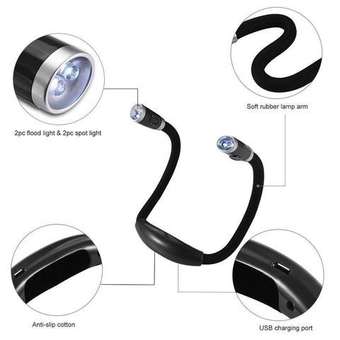 Luz de cuello LED flexible