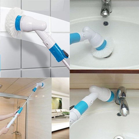 Electric rotary sink, Turbo cleaning brush, wireless rechargeable bath cleaner with extension handle, customizable brush, bathtub 