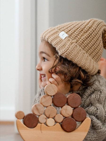Chunky Knit Beanie - Nutmeg - Little Reef and Friends