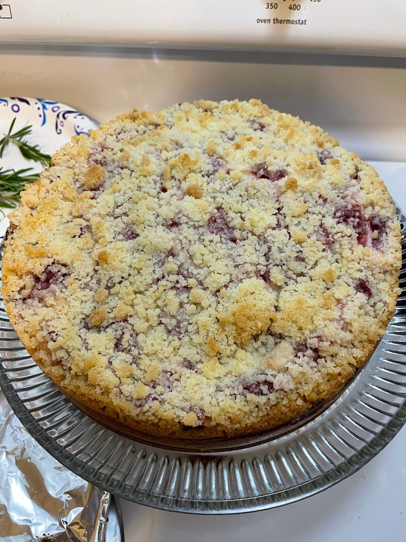 Raspberry Cream Cheese Crumb Cake 9” – Foodies by Jeannie