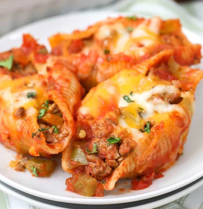 Beef & Cheese Stuffed Shells – Foodies by Jeannie