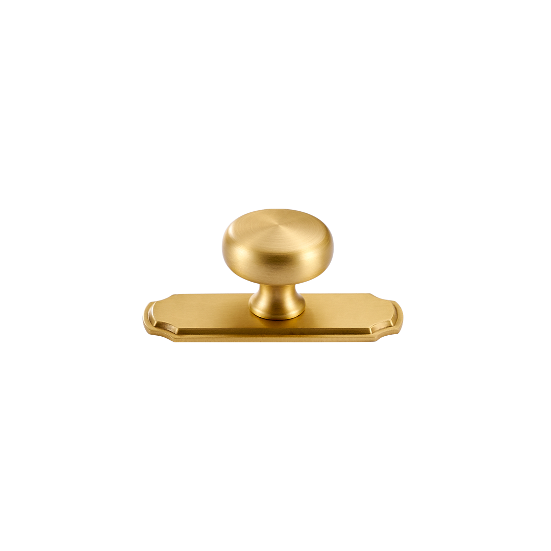 Soleil Solid Brass Knob  Gold - Passio Interiors