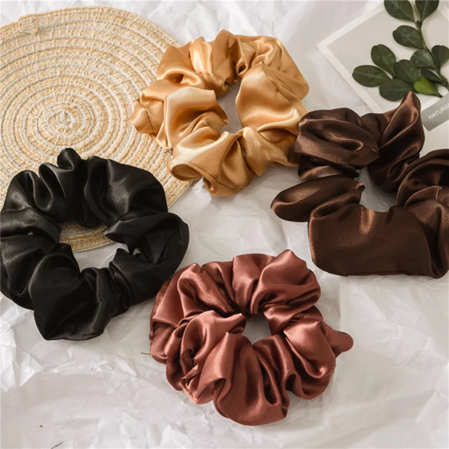 Buy Soft and Silky Luxury Satin Hair Scrunchies pack of 10 Multicolor   Lowest price in India GlowRoad