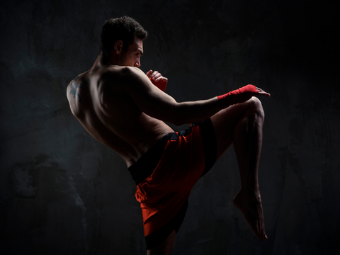 Thai-Boxer beim Kampfsporttraining