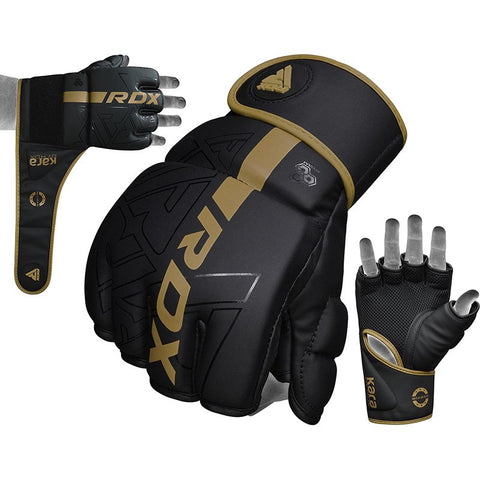 RDX MMA Handschuhe in der Farbe Schwarz und Gold