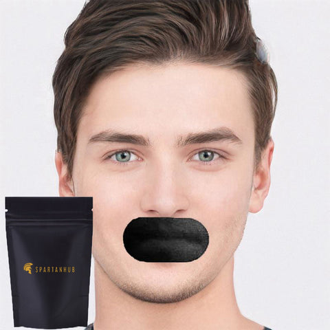 Mann mit schwarzem Mouth Tape, SPARTANHUB
