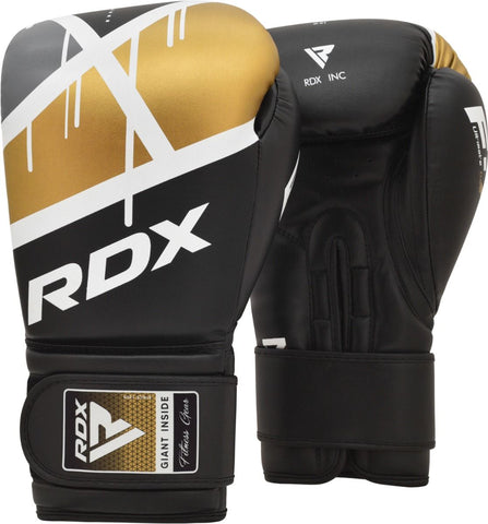 RDX F7 Boxhandschuhe in gold und schwarz