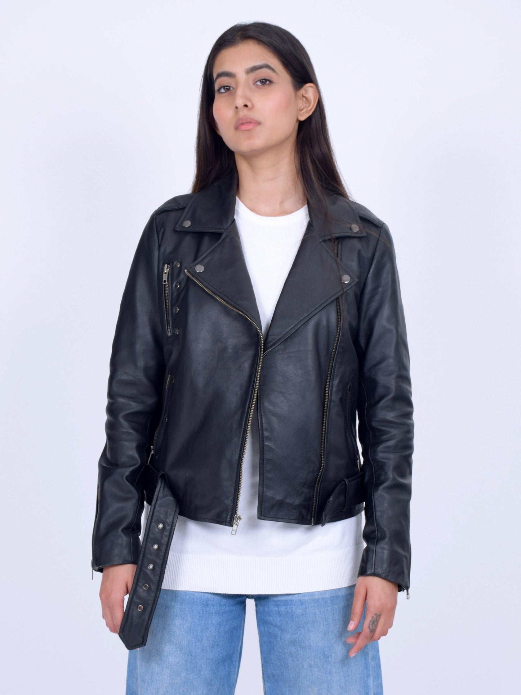 Rebellious Black Studded Biker Jacket#N# – CASA OF K Official Online Store