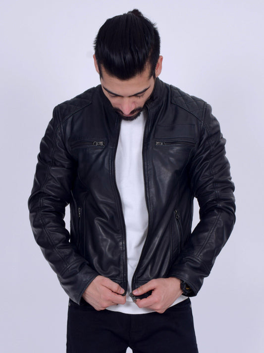 K Mustang Black CASA Official Jacket Online Biker OF Leather – Store
