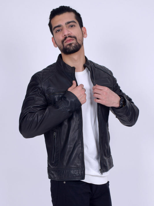 CASA Leather Biker Black Jacket Mustang Store Online K OF Official –