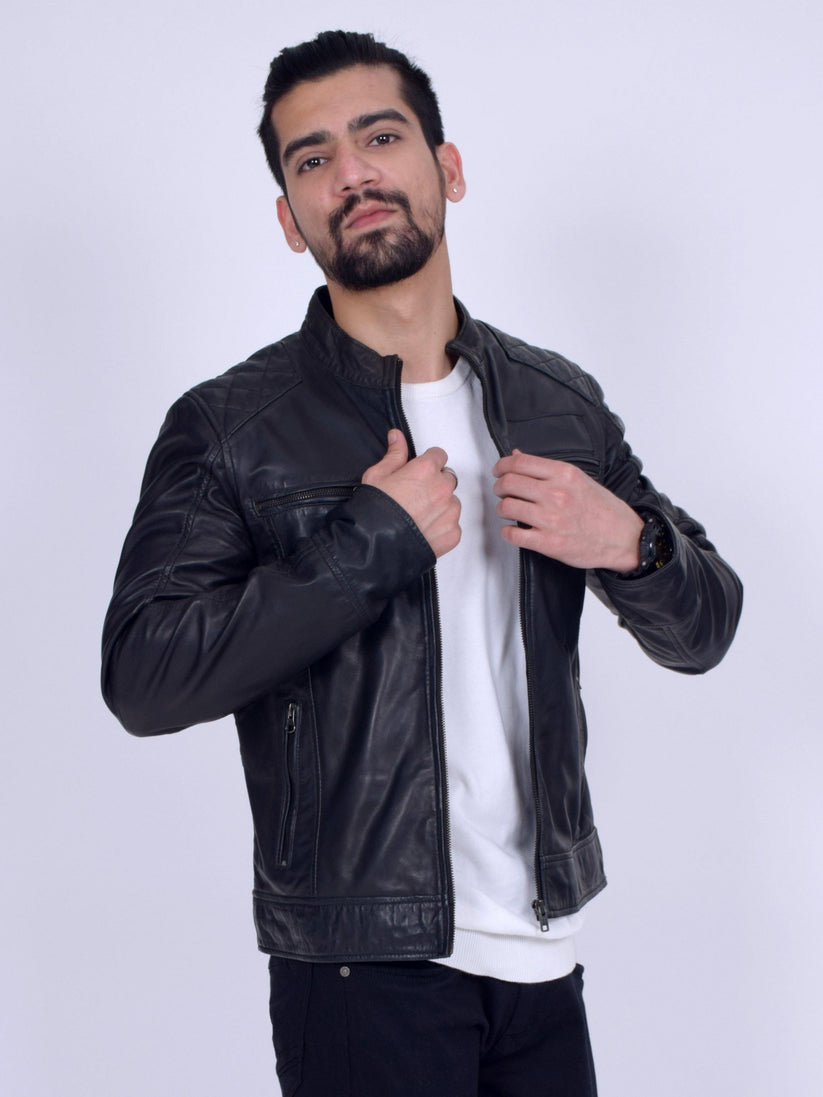 Iconic Black Leather Jacket – CASA OF K Official Online Store