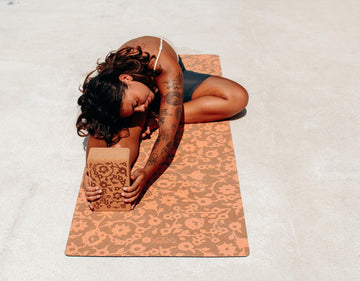 Cork Yoga Block - Mandala Black - for your yoga block exercises & poses