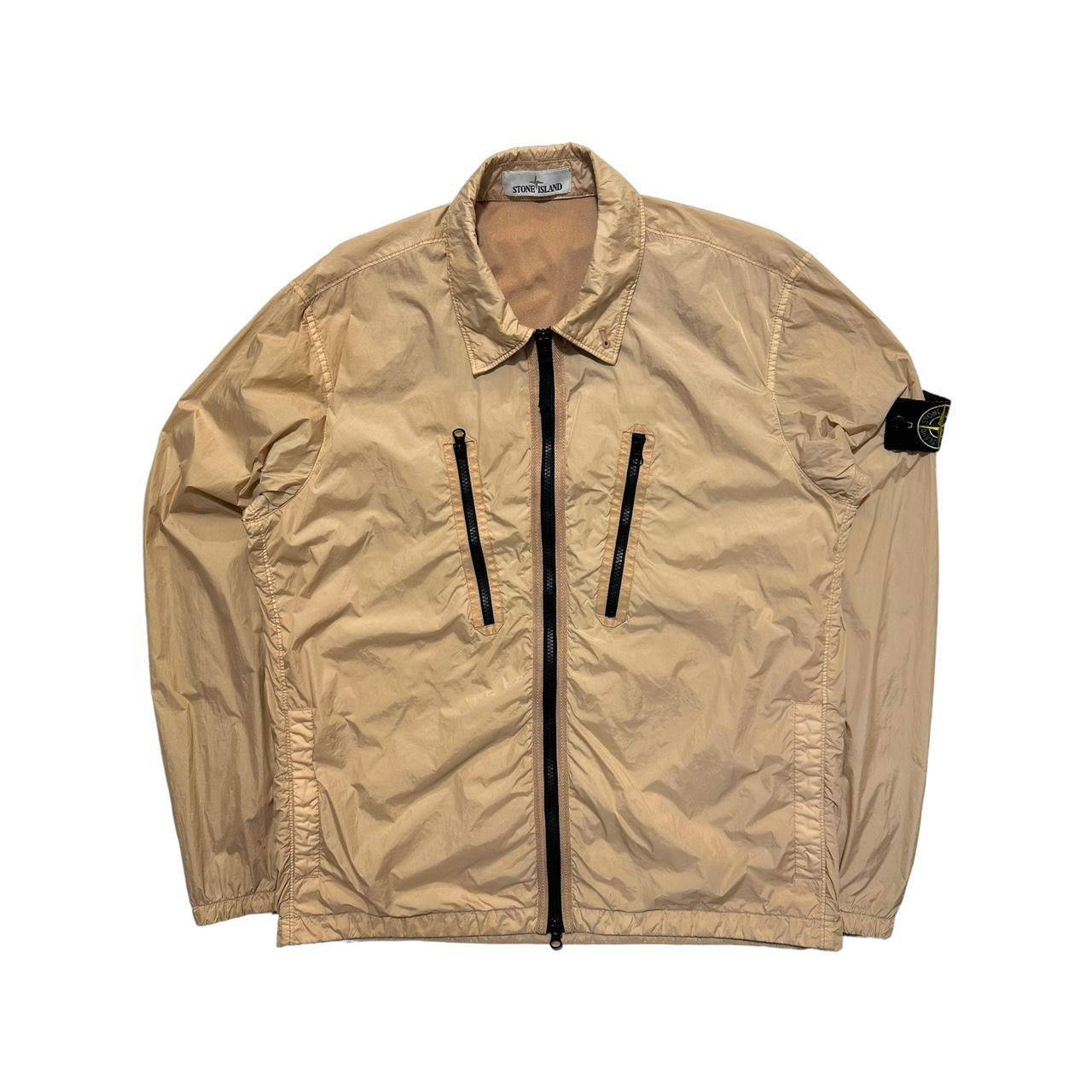 Image of Stone Island Zip Up Nylon Overshirt