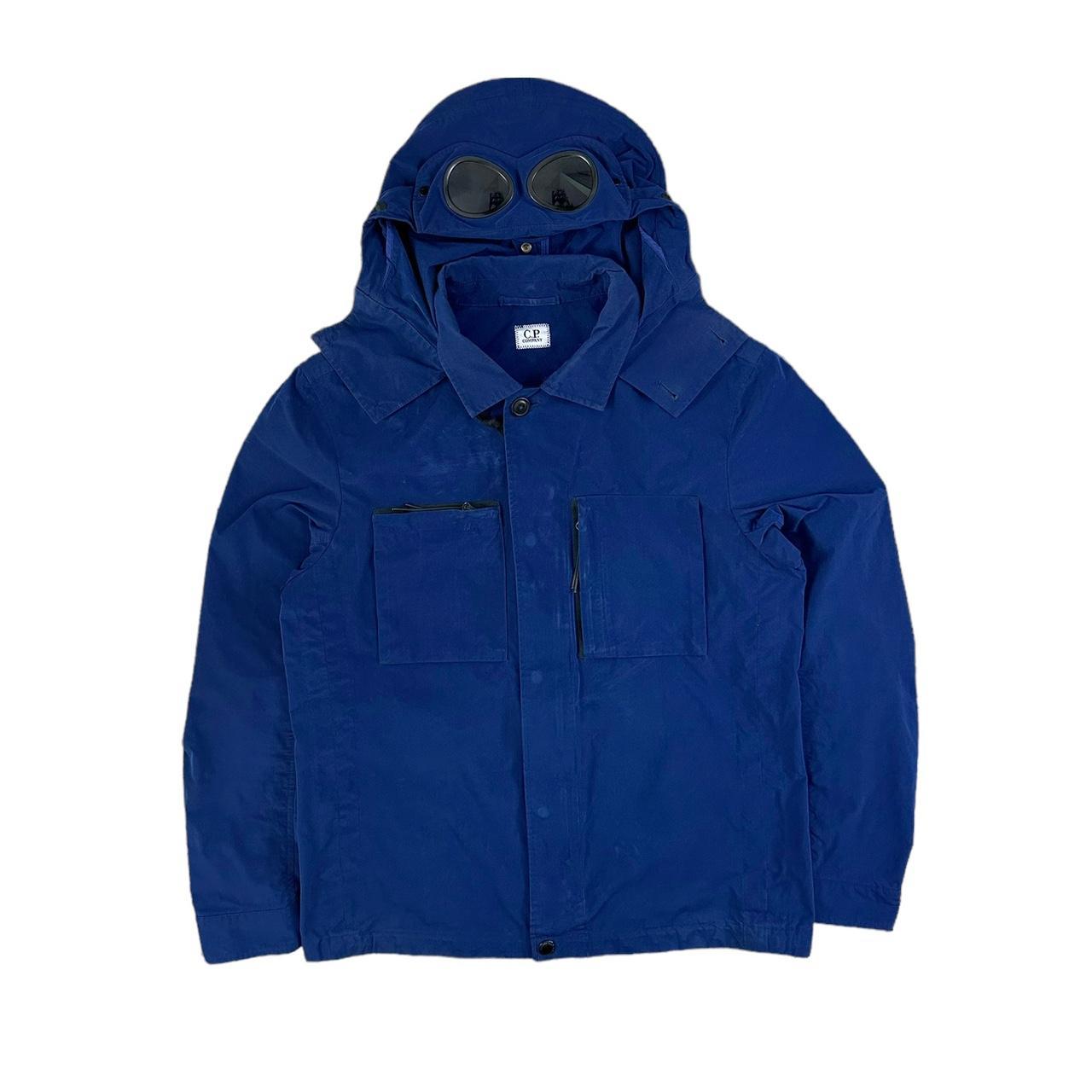 Image of CP Company Zip Up Cotton Nylon Goggle Hoodie