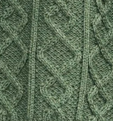 Aran Knitting - Diamond Stitch