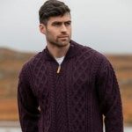 Aran Crafts Damson Zip Neck Jacket