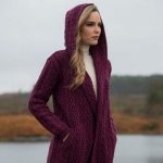 Aran Crafted Mayo Purple Hooded Cardigan