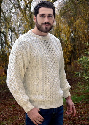 Mens Aran Sweaters | Made in Ireland | 100% Merino Wool – Skellig Gift ...