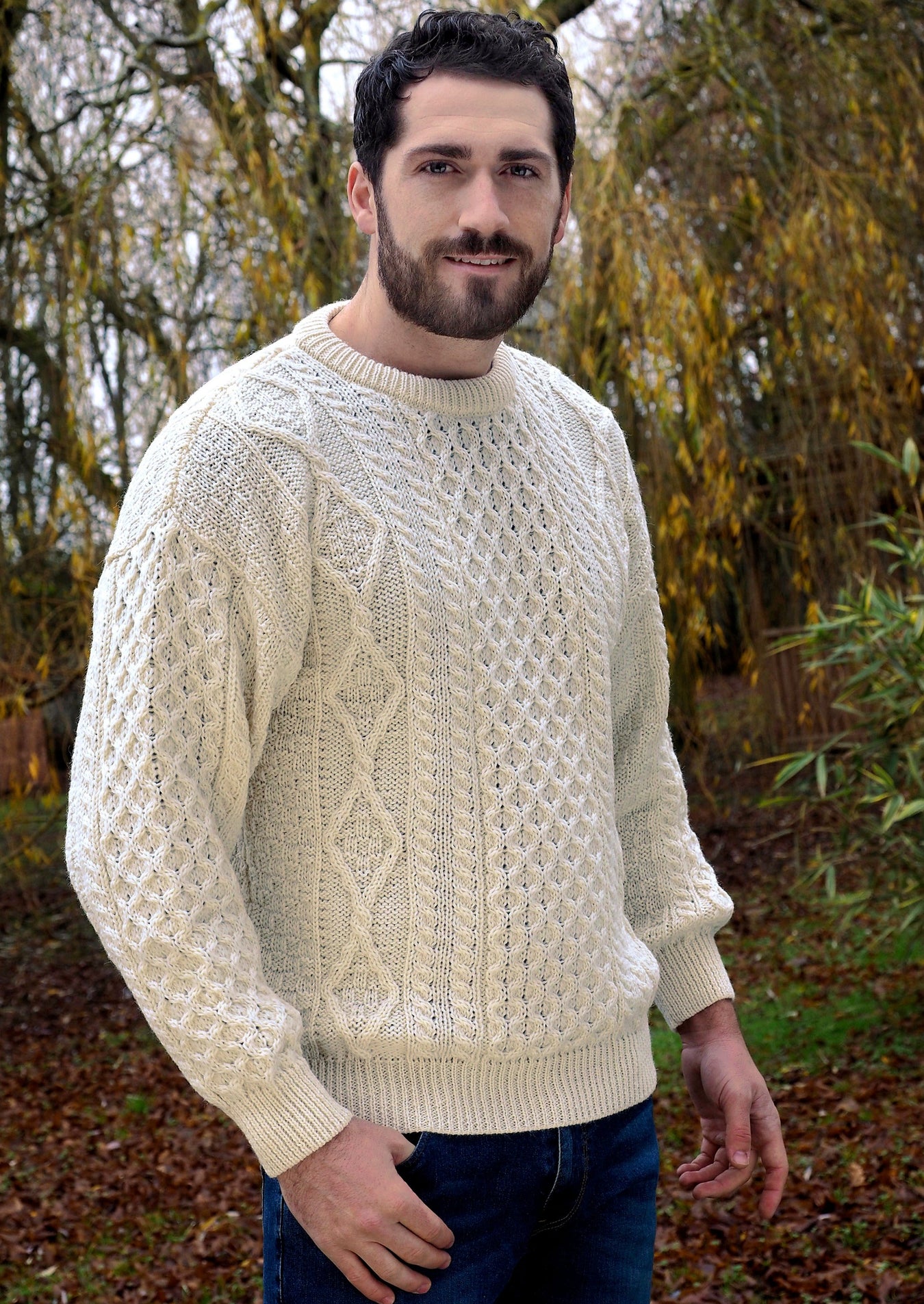 Mens Aran Sweaters | Made in Ireland | 100% Merino Wool – Skellig Gift ...